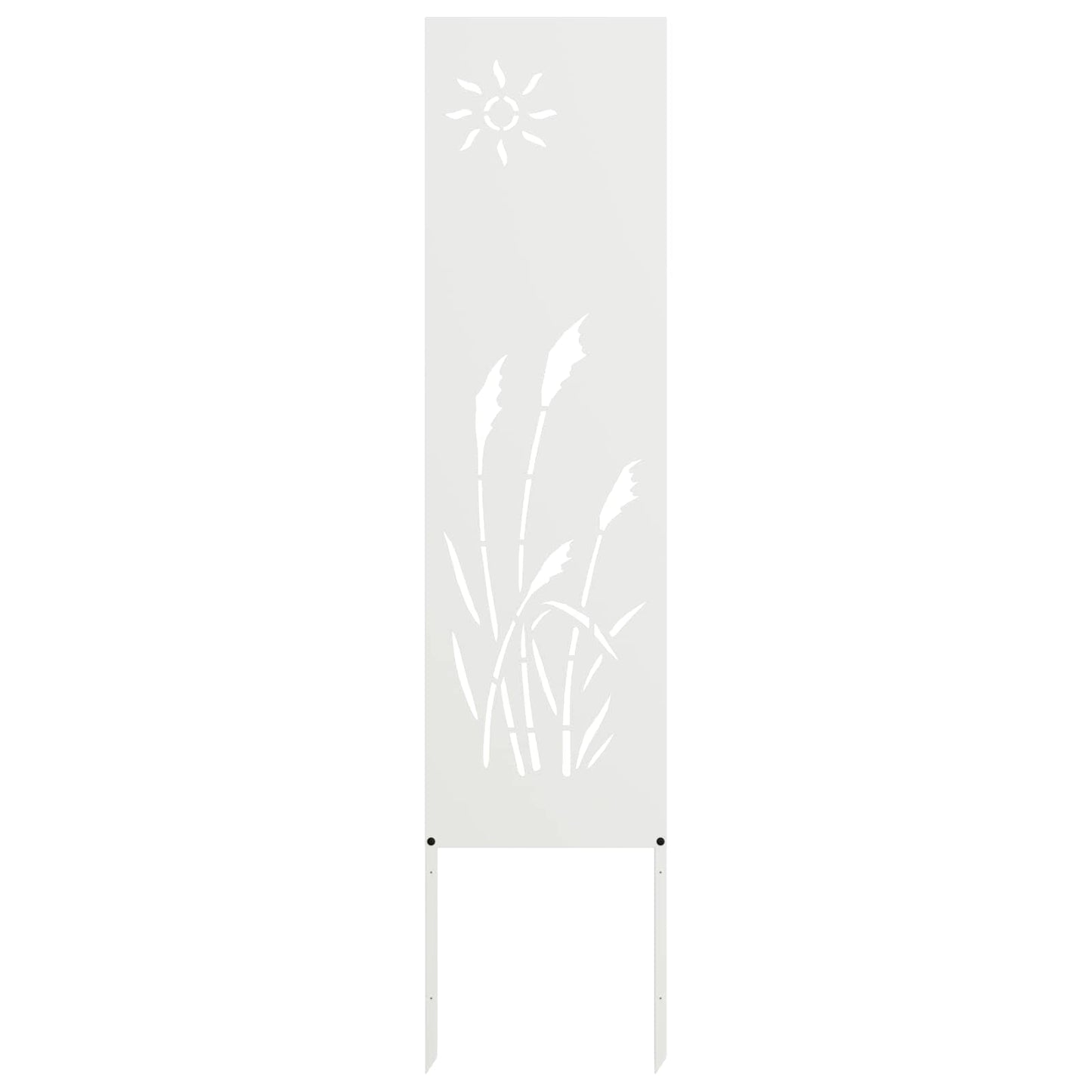 Vidaxl tuin privacy screen fretwerk wit 32 x 140 cm koudgewalst staal