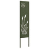 Vidaxl tuin privacy screen olijfgroen 32 x 140 cm koudgewalst staal