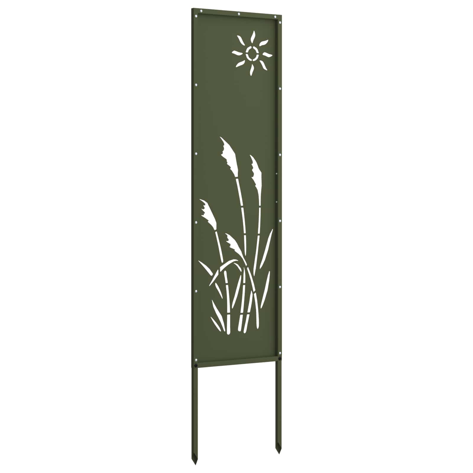 Vidaxl tuin privacy screen olijfgroen 32 x 140 cm koudgewalst staal