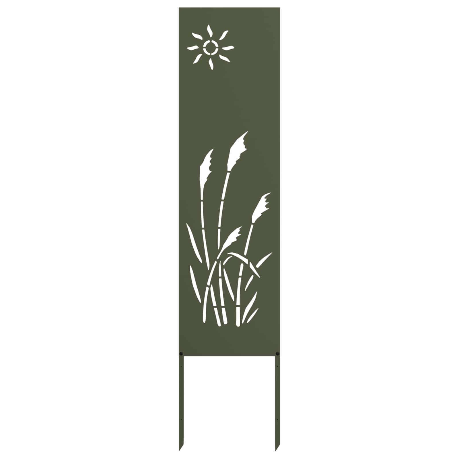 Vidaxl tuin privacy screen olijfgroen 32 x 140 cm koudgewalst staal