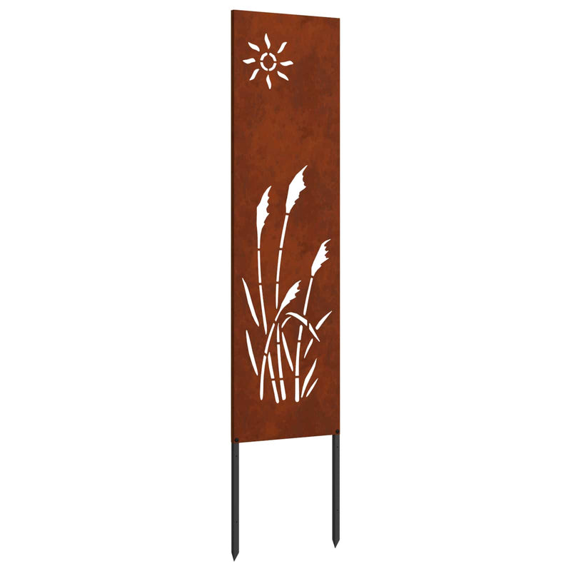 VidaXL protección visual para jardín calado oxidado 32 x 140 cm acero corten