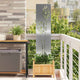 Vidaxxl protección visual para jardín plata 32 x 140 cm acero galvanizado