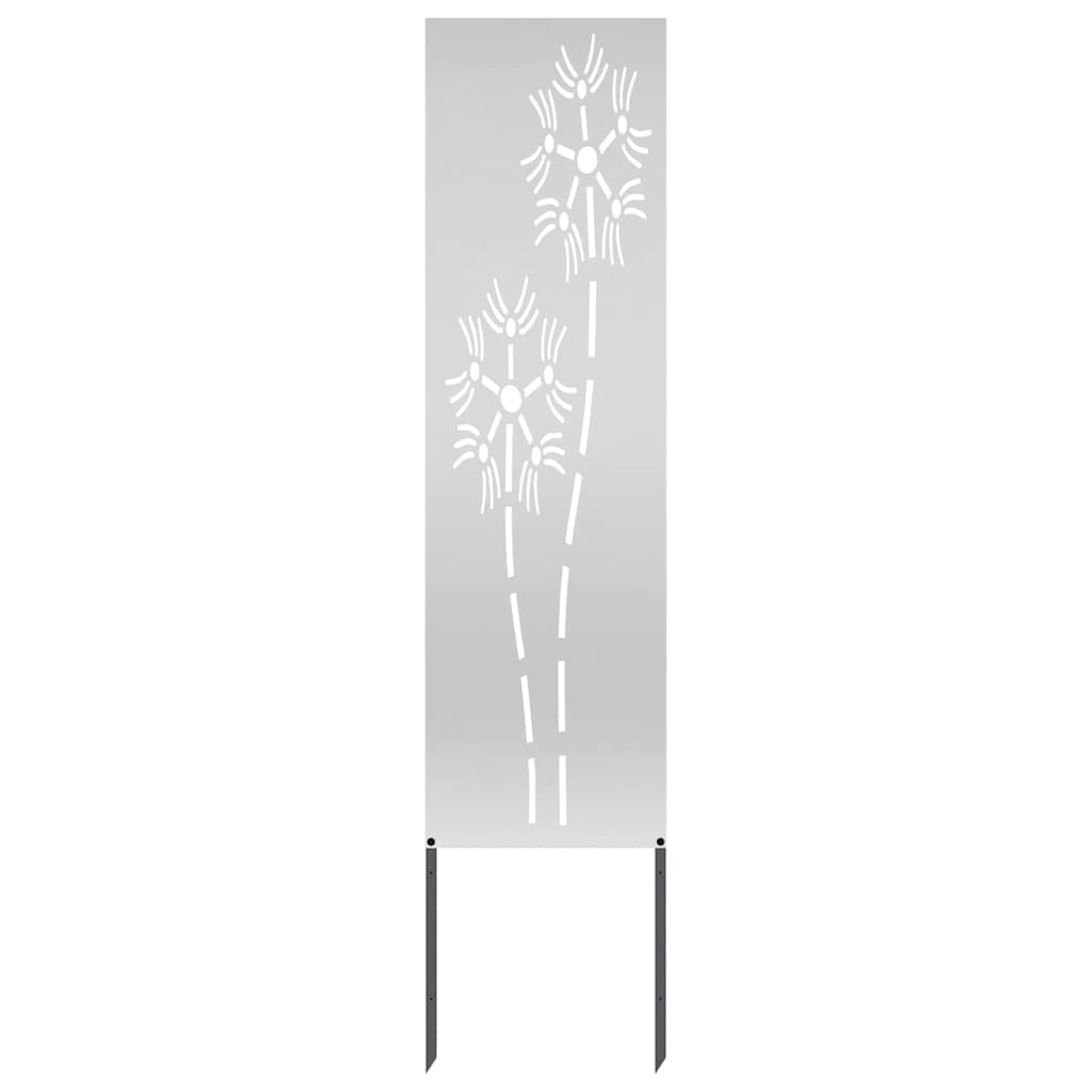 Vidaxxl protección visual para jardín plata 32 x 140 cm acero galvanizado