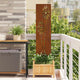 VidaXL protección visual para jardín calado oxidado 32 x 140 cm acero corten