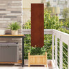 VidaXL paravento da giardino traforato arrugginito 32 x 140 cm in acciaio corten