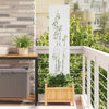 VidaXL protección visual para jardín flores blanco 32 x 140 cm acero laminado en frío