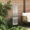 VidaXL protección visual para jardín flores plata 32 x 140 cm acero inoxidable