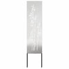VidaXL protección visual para jardín flores plata 32 x 140 cm acero inoxidable