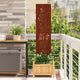 Vidaxl tuin privacy screen bloemen roestig 32 x 140 cm cortenstaal