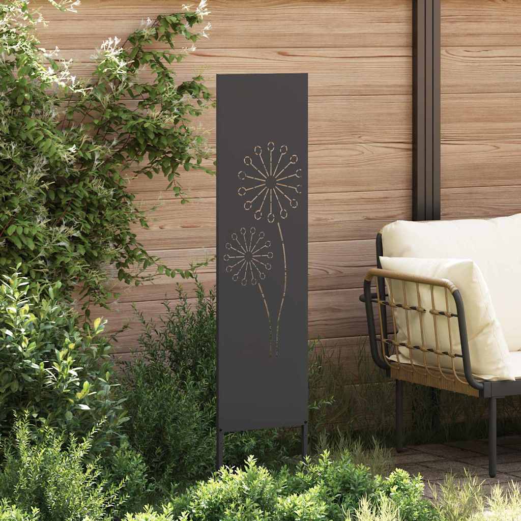 Vidaxl tuin privacy screen zwart 32 x 140 cm koudgewalst staal