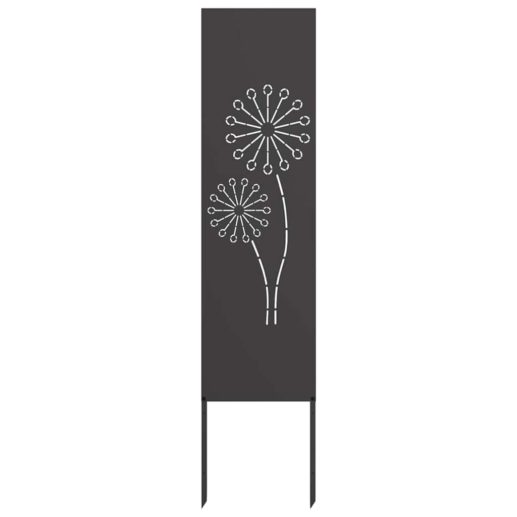 Vidaxxl protección visual para jardín negro 32 x 140 cm acero laminado en frío