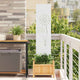Vidaxl tuin privacy screen fretwerk wit 32 x 140 cm koudgewalst staal