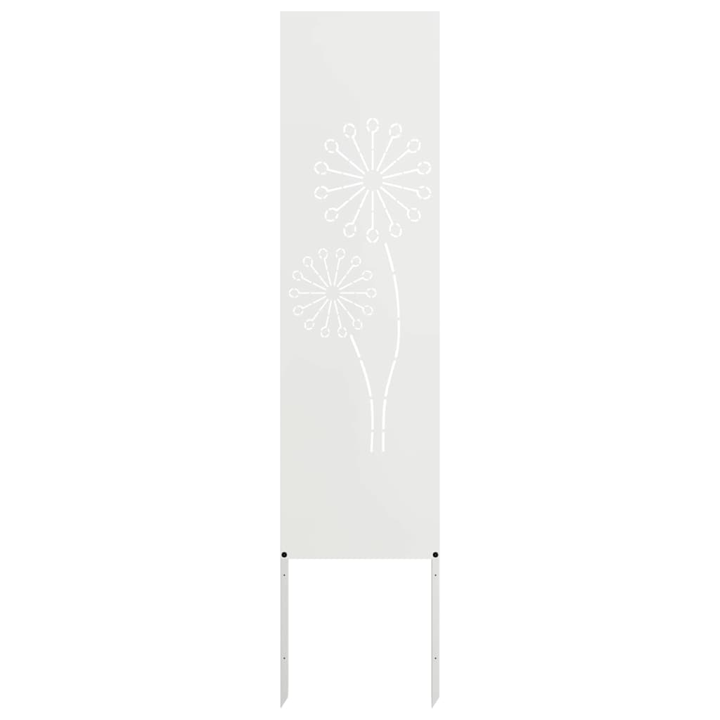VidaXL paravento da giardino traforato bianco 32 x 140 cm in acciaio laminato a freddo