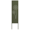 Vidaxxl paravento da giardino verde oliva 32 x 140 cm in acciaio laminato a freddo
