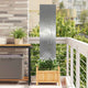VidaXL protección visual para jardín calado plateado 32 x 140 cm acero inoxidable