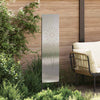 VidaXL protección visual para jardín calado plateado 32 x 140 cm acero inoxidable