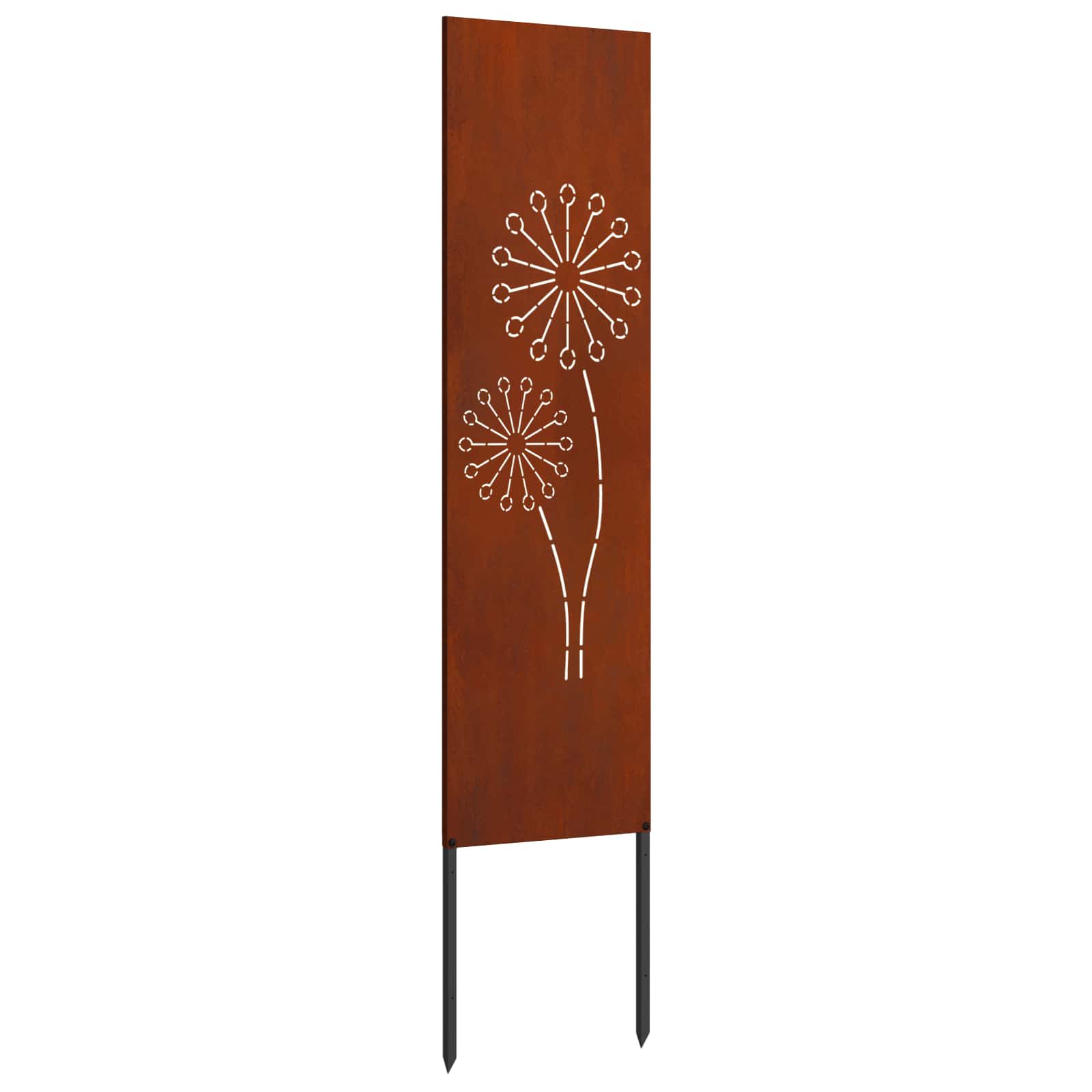 VidaXL protección visual para jardín calado oxidado 32 x 140 cm acero corten