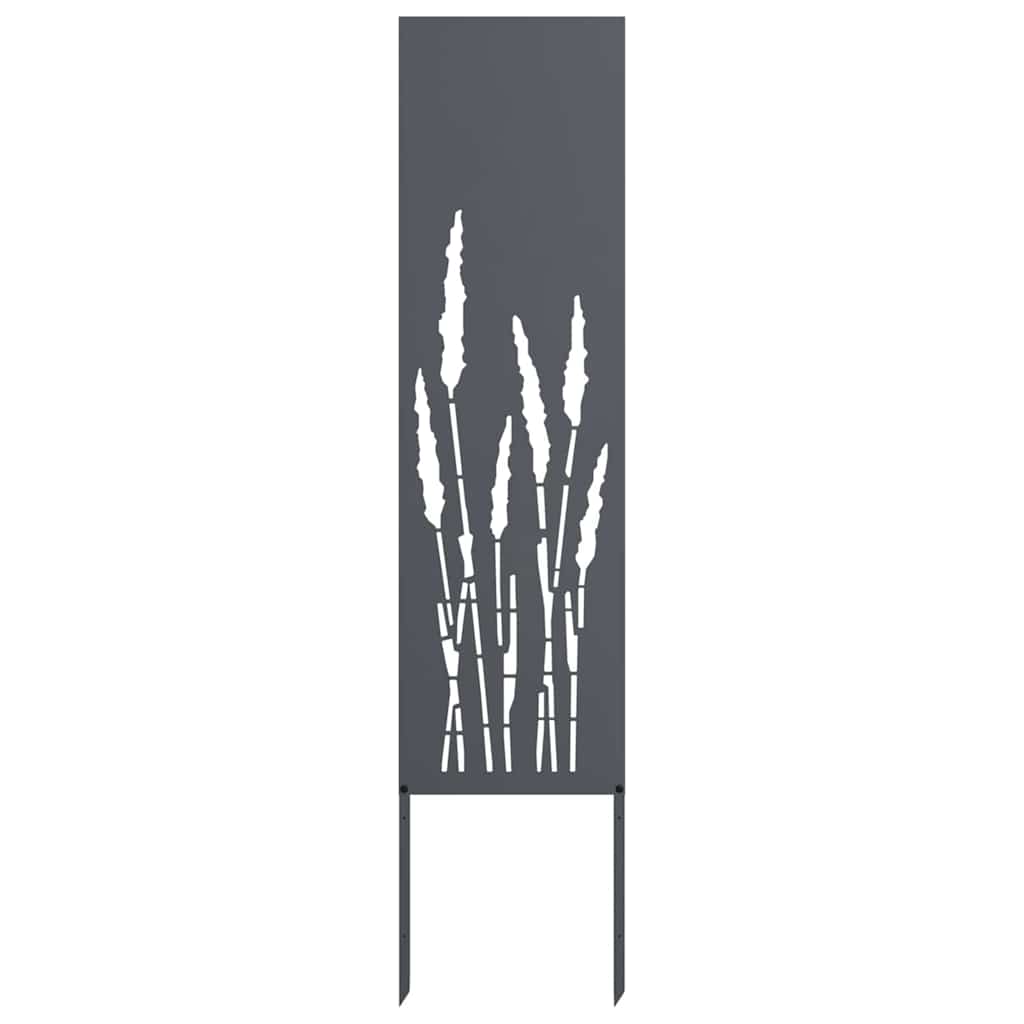 Vidaxxl paravento da giardino antracite 32 x 140 cm in acciaio laminato a freddo