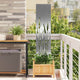 VidaXL protección visual para jardín calado plateado 32 x 140 cm acero inoxidable