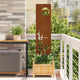VidaXL protección visual para jardín calado oxidado 32 x 140 cm acero corten