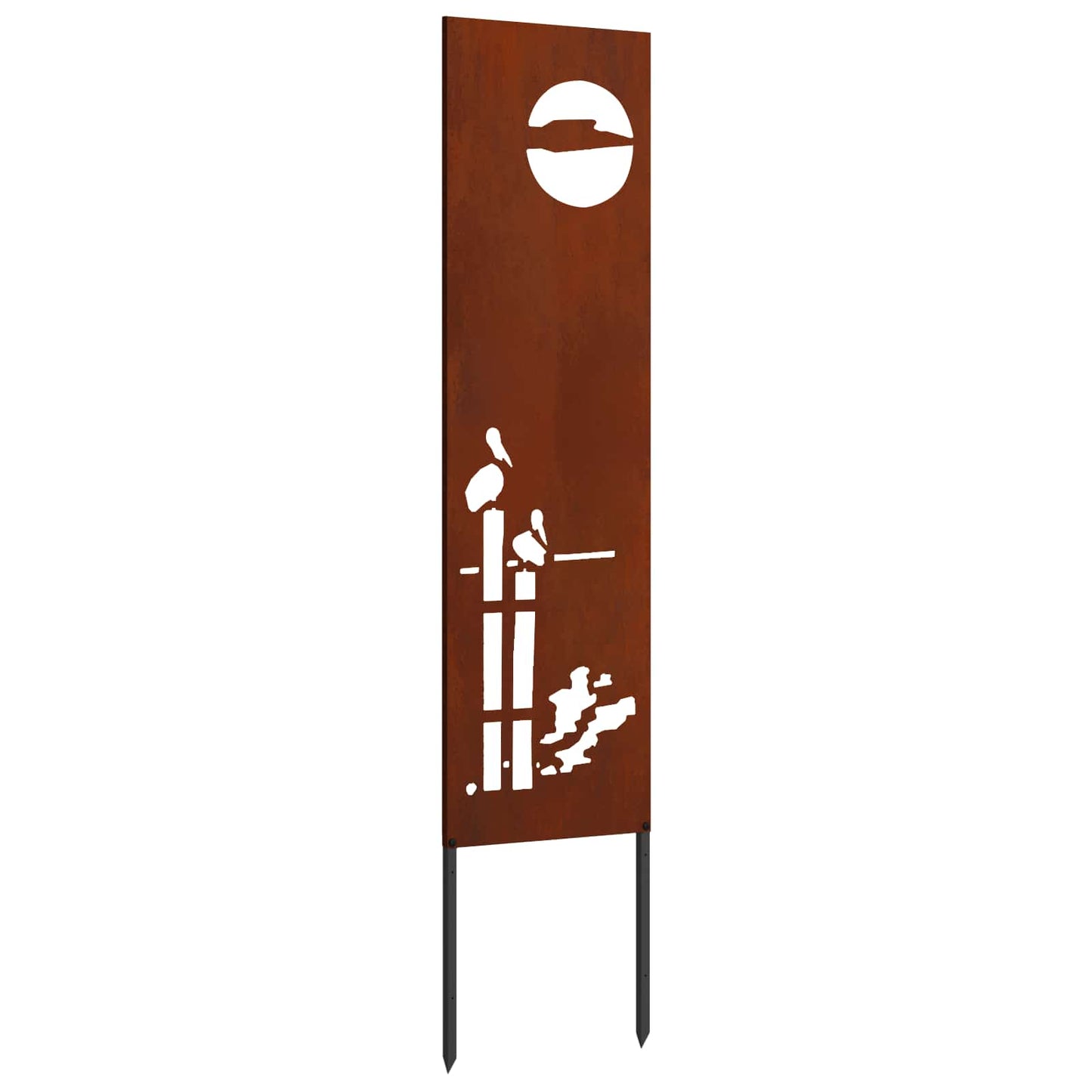 VidaXL protección visual para jardín calado oxidado 32 x 140 cm acero corten