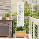 Vidaxl tuin privacy screen bloemen wit 32 x 140 cm koudgewalst staal