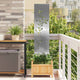VidaXL protección visual para jardín flores plata 32 x 140 cm acero inoxidable
