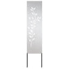 VidaXL protección visual para jardín flores plata 32 x 140 cm acero inoxidable
