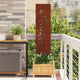Vidaxl tuin privacy screen bloemen roestig 32 x 140 cm cortenstaal