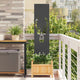 Vidaxl tuin privacy screen zwart 32 x 140 cm koudgewalst staal