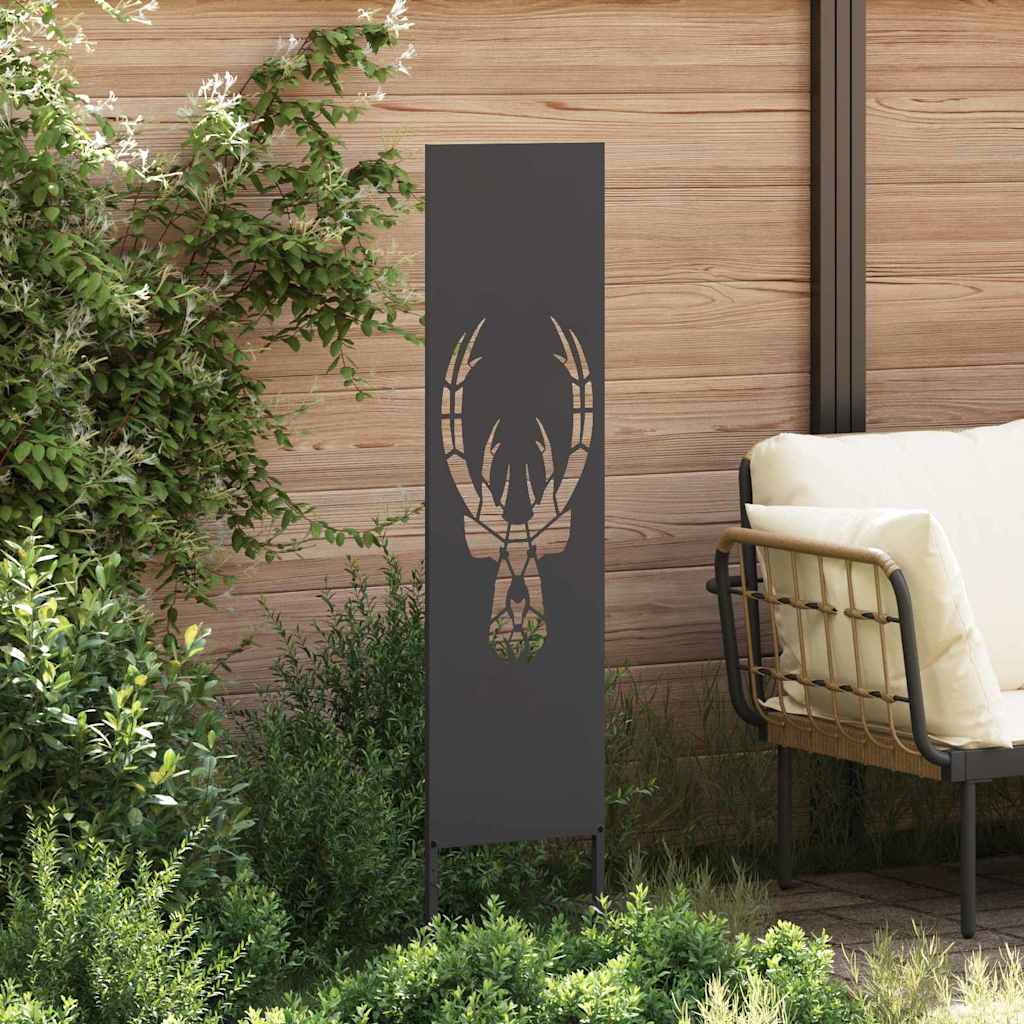 Vidaxl tuin privacy screen zwart 32 x 140 cm koudgewalst staal
