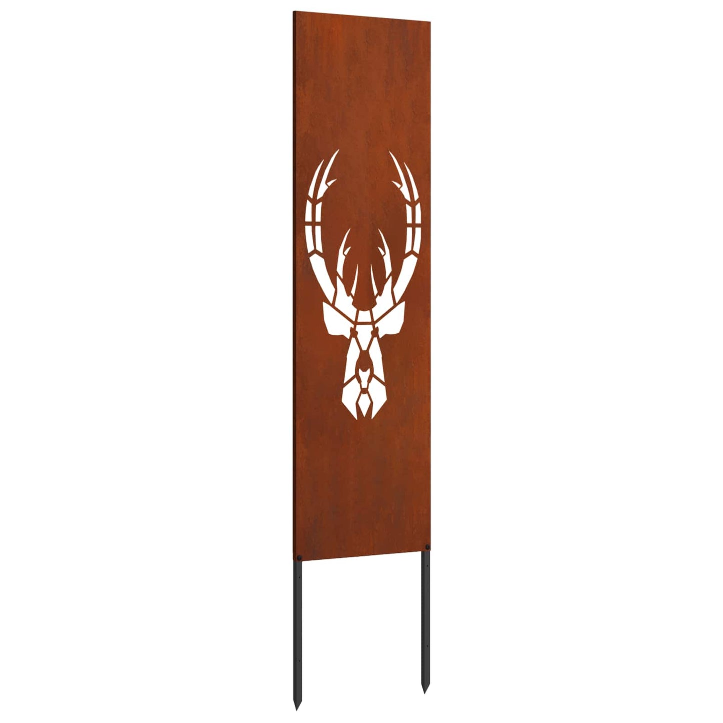 Vidaxxl mampara de privacidad para jardín animal print oxidado 32 x 140 cm acero corten