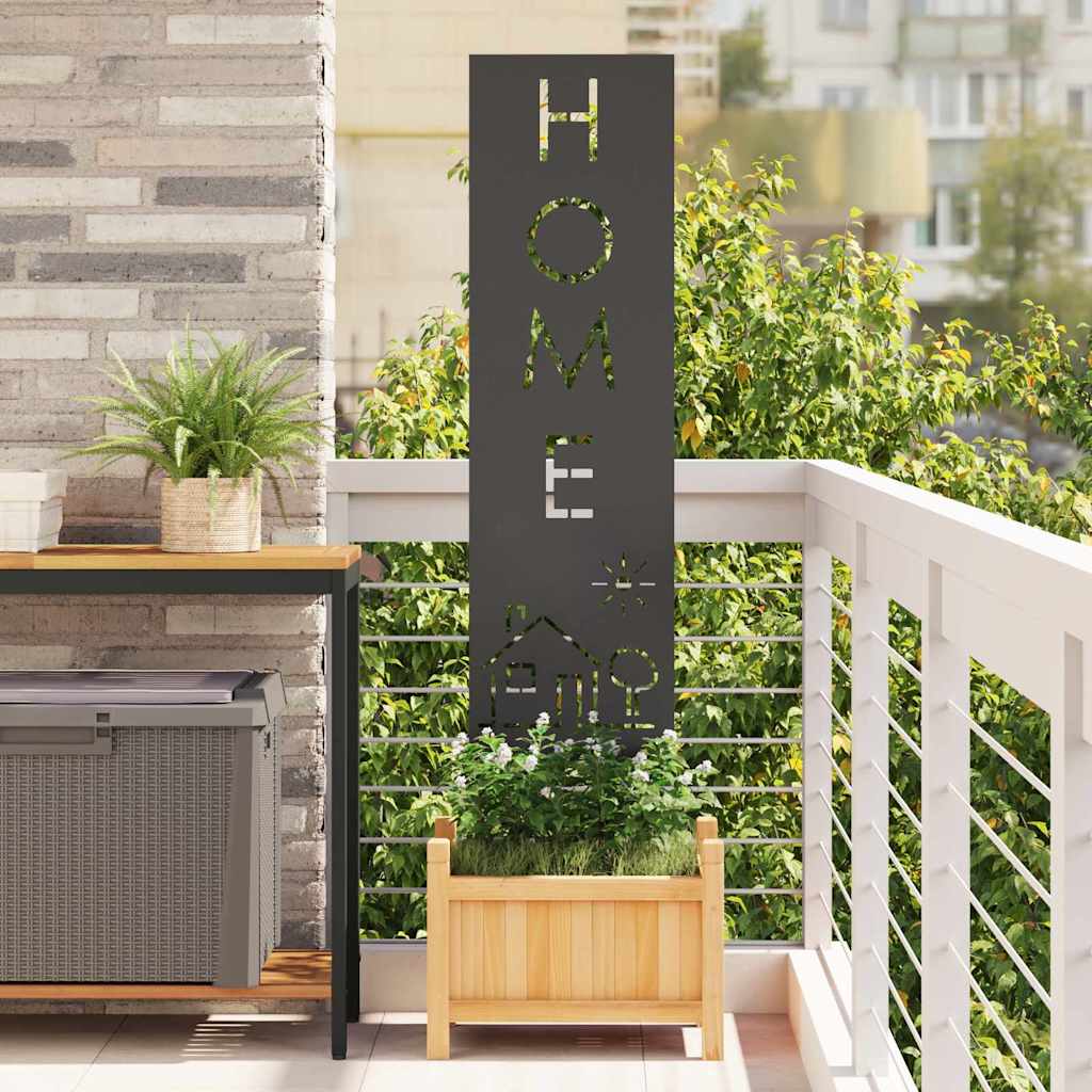 Vidaxl tuin privacy screen zwart 32 x 140 cm koudgewalst staal