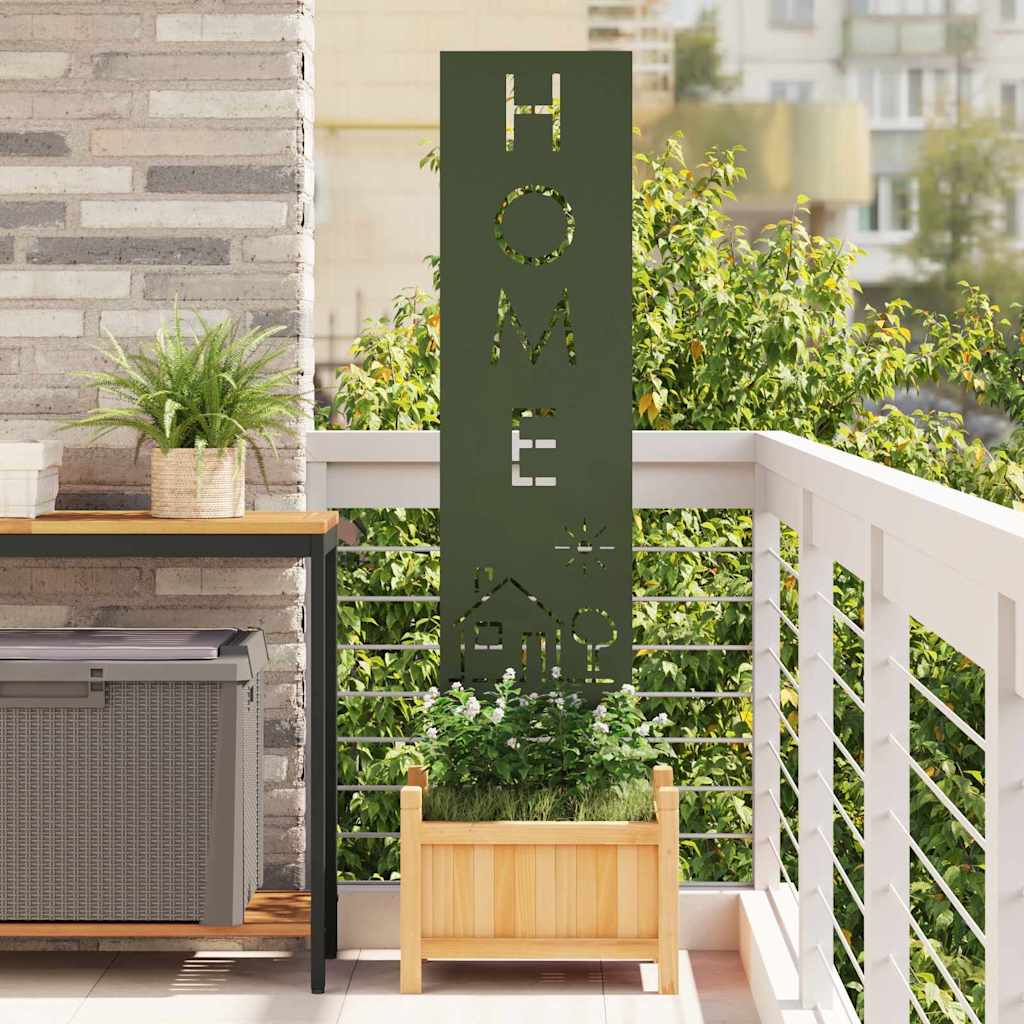Vidaxl tuin privacy screen olijfgroen 32 x 140 cm koudgewalst staal
