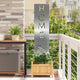 VidaXL protección visual para jardín calado plateado 32 x 140 cm acero inoxidable
