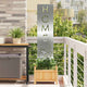 Vidaxxl protección visual para jardín plata 32 x 140 cm acero galvanizado