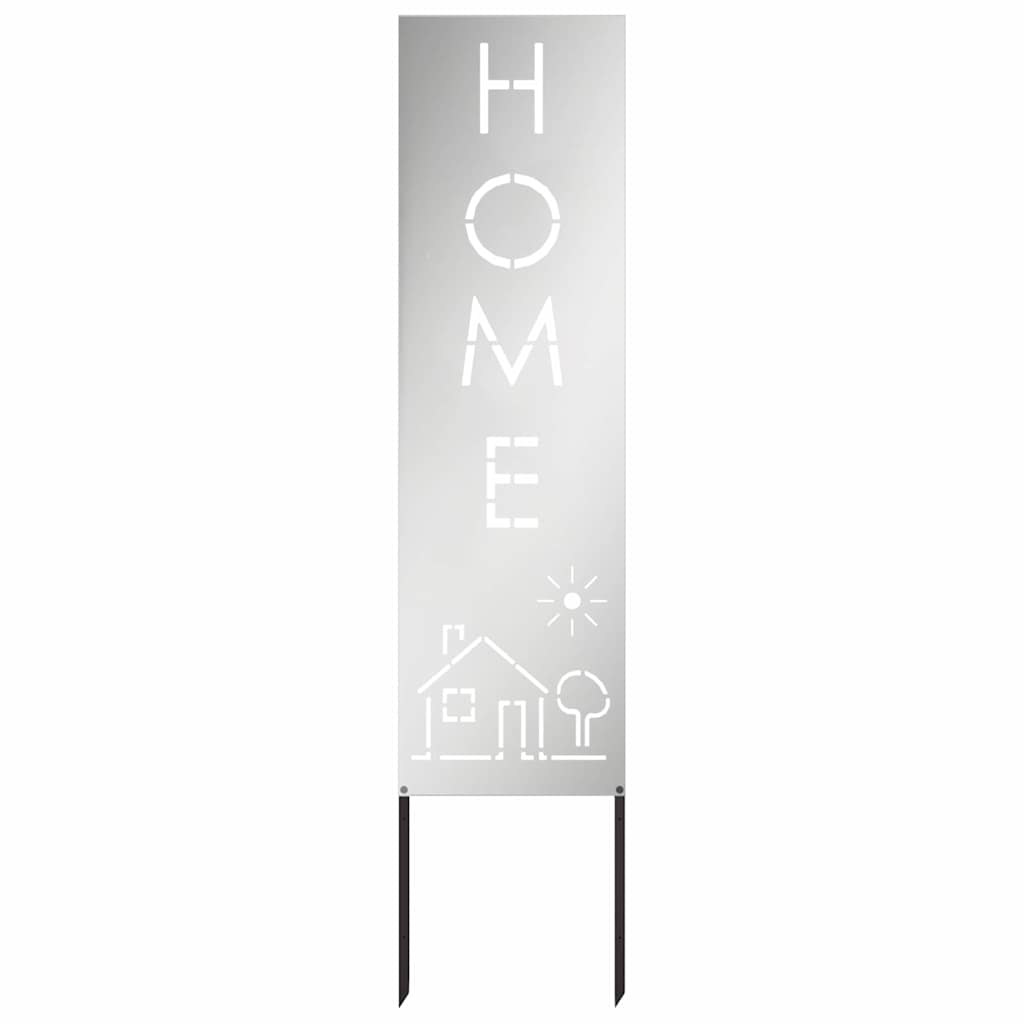 Vidaxxl protección visual para jardín plata 32 x 140 cm acero galvanizado