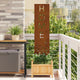 VidaXL protección visual para jardín calado oxidado 32 x 140 cm acero corten