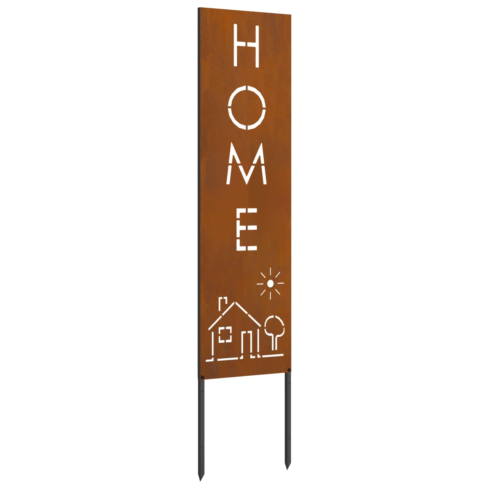 VidaXL protección visual para jardín calado oxidado 32 x 140 cm acero corten
