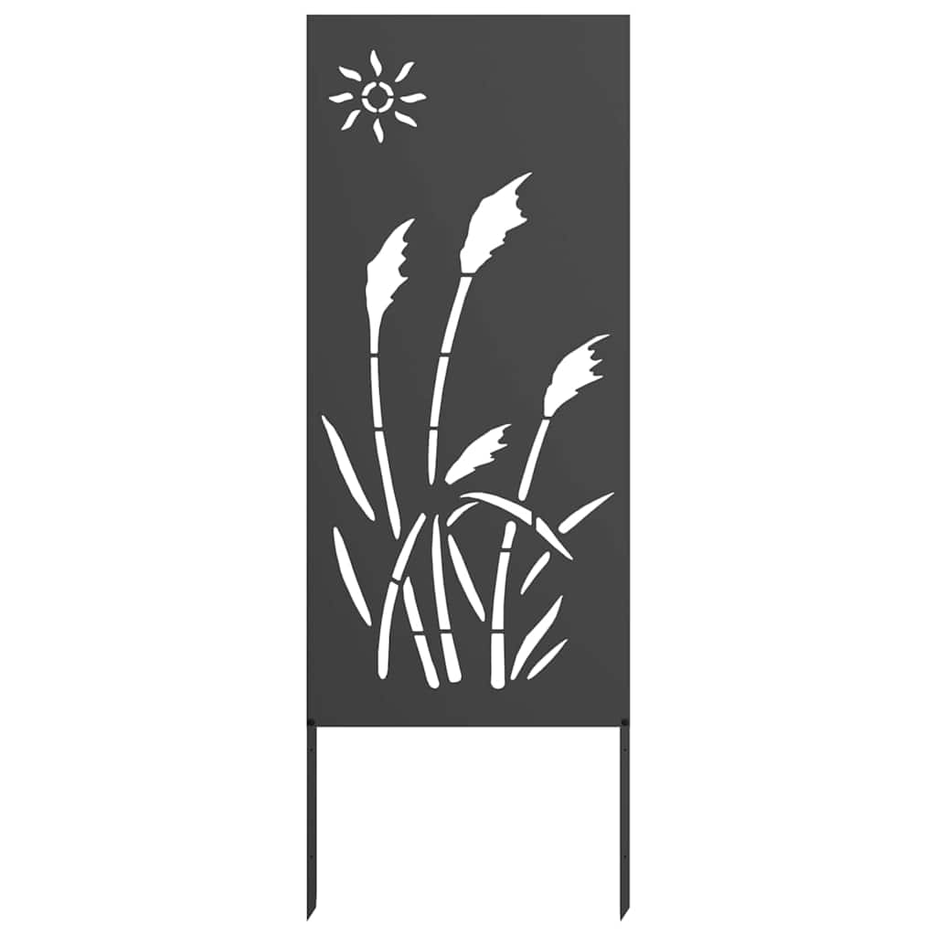 Vidaxl tuin privacy screen zwart 50 x 140 cm koudgewalst staal