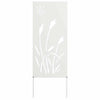 Vidaxl tuin privacy screen fretwerk wit 50 x 140 cm koudgewalst staal