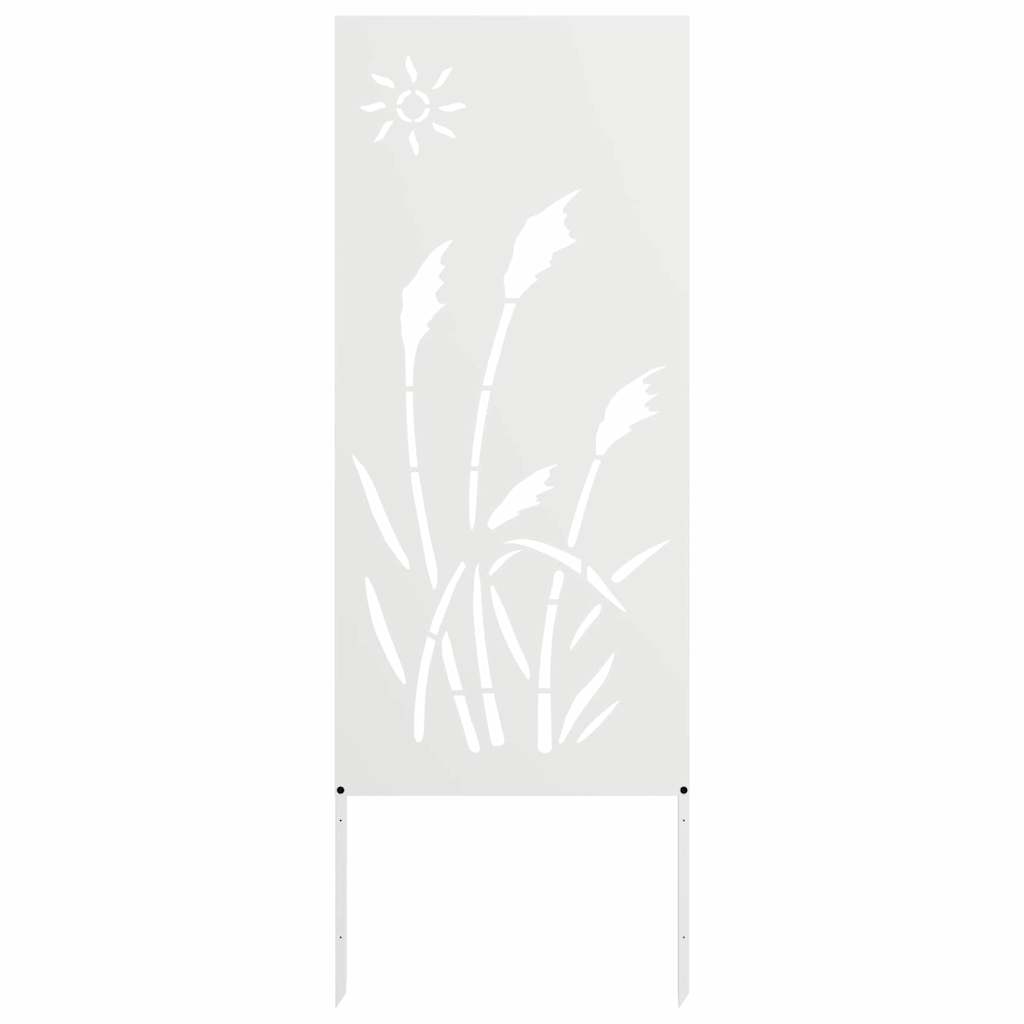 Vidaxl tuin privacy screen fretwerk wit 50 x 140 cm koudgewalst staal