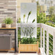 VidaXL protección visual para jardín calado plateado 50 x 140 cm acero inoxidable