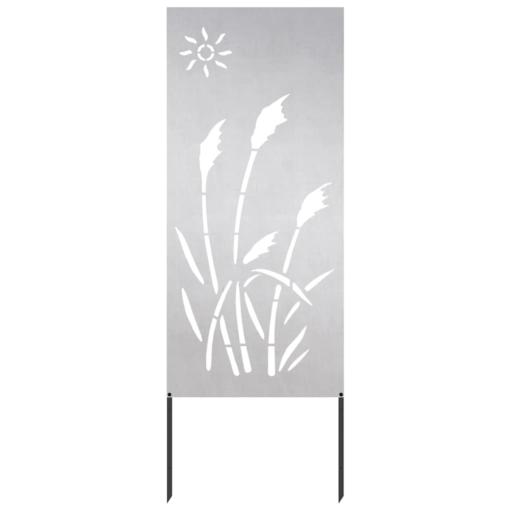 Vidaxl tuin privacy screen fretwerk zilver 50 x 140 cm roestvrij staal