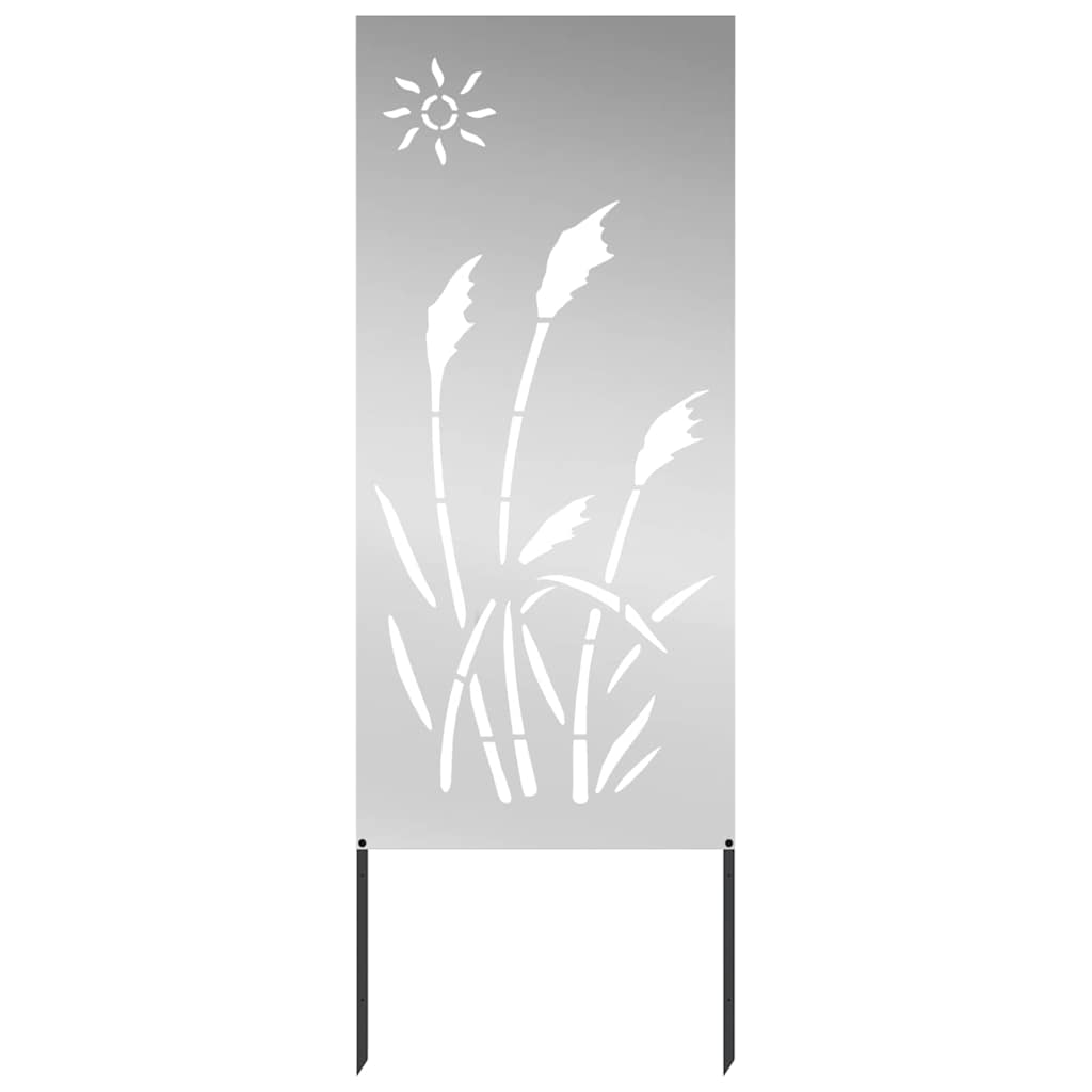 Vidaxxl protección visual para jardín plata 50 x 140 cm acero galvanizado