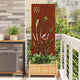 Vidaxxl protección visual para jardín calado oxidado 50 x 140 cm acero corten
