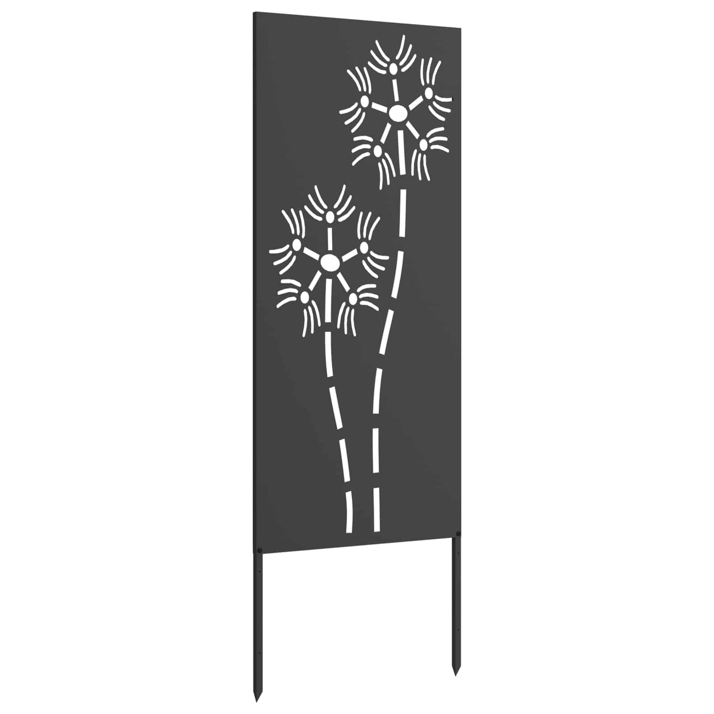 Vidaxxl schermo privacy da giardino nero 50 x 140 cm in acciaio laminato a freddo