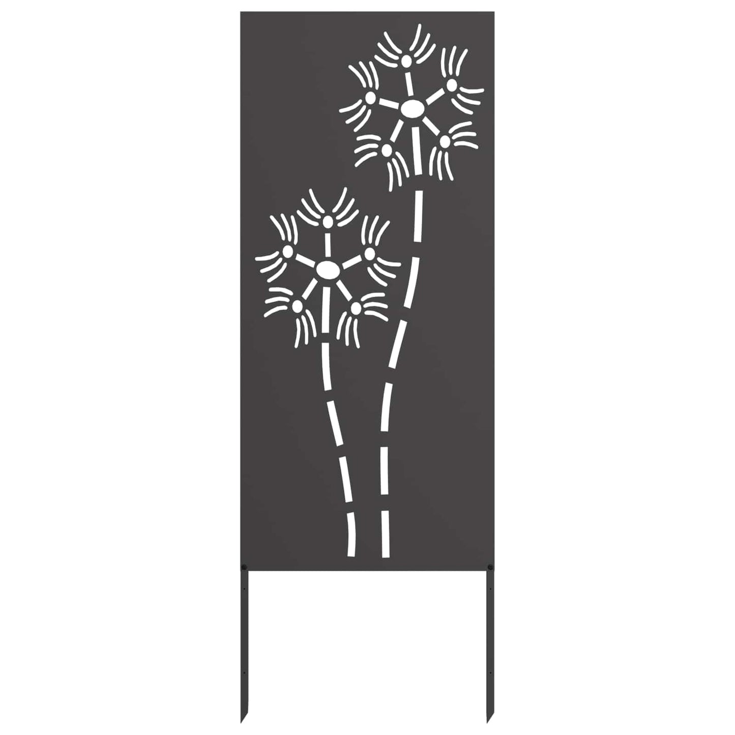 Vidaxxl schermo privacy da giardino nero 50 x 140 cm in acciaio laminato a freddo