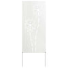 Vidaxl tuin privacy screen fretwerk wit 50 x 140 cm koudgewalst staal