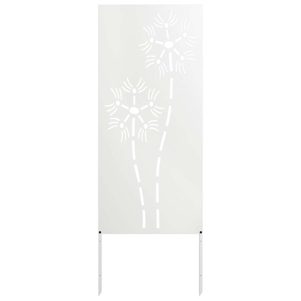 Vidaxl tuin privacy screen fretwerk wit 50 x 140 cm koudgewalst staal